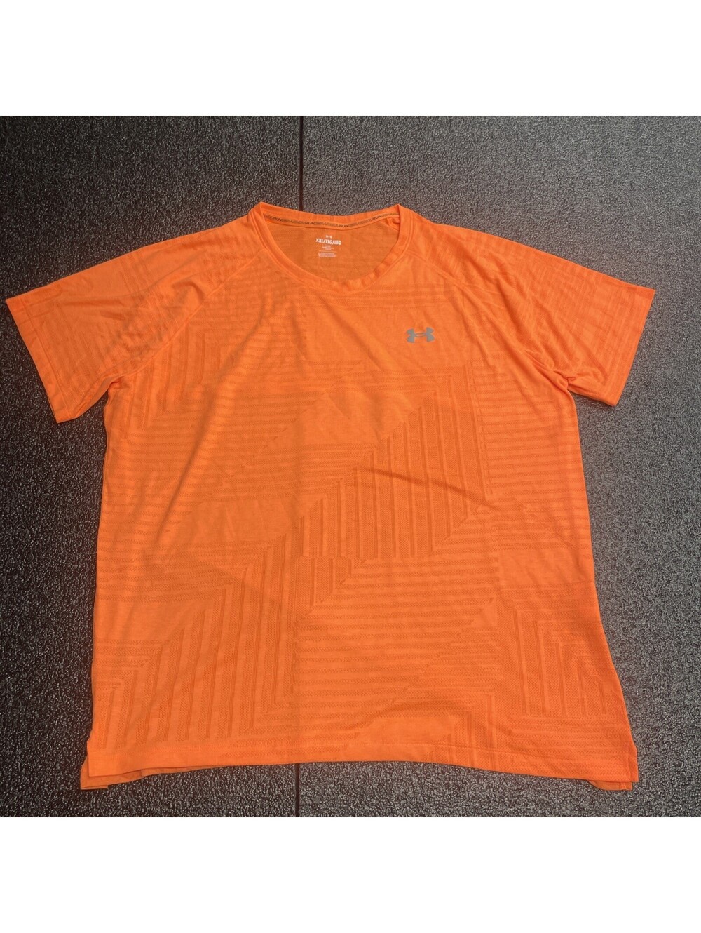 Under Armour Fitted Run Shirt Mens XXL Orange Performance Light Breathable Rare